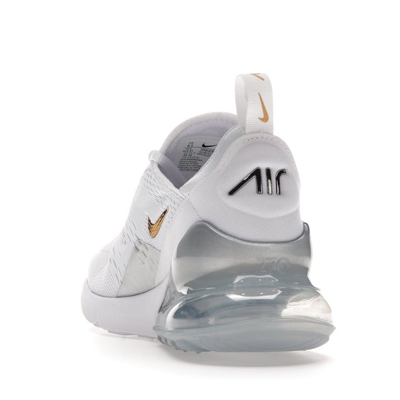 Nike Air Max 270 White Metallic Gold. Women's Size 7 - Picture 8 of 8